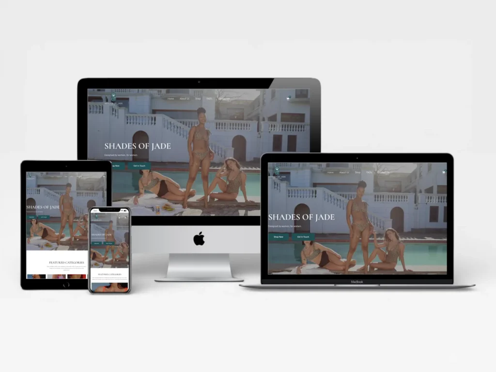 Shades of Jade website designed by Rizco