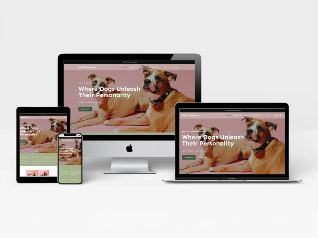 Smith Canine Co website designed by Rizco